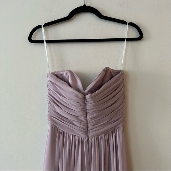 Dessy Collection Style 2896 Strapless Chiffon Bridesmaid Dress in Suede Rose - Picture 7 of 9